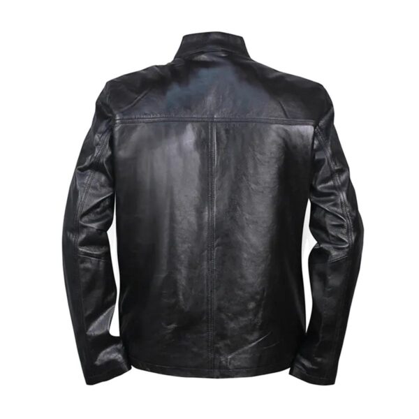Cafe Racer fekete férfi bőrkabát - Image 2