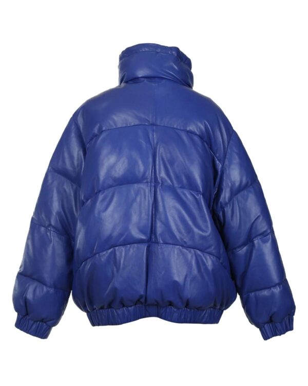 Női Lisa túlméretezett Puffer Bomber báránybőr bőrdzseki - Image 3