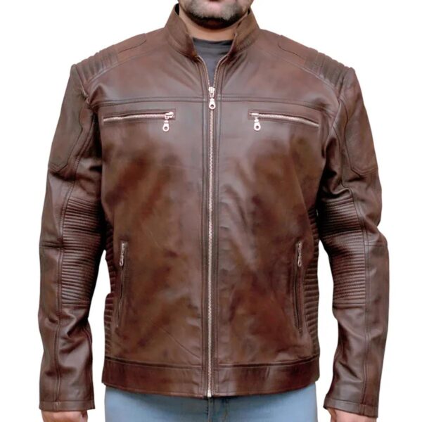 Vintage Streetwear Retro motoros bőrkabát - Image 5