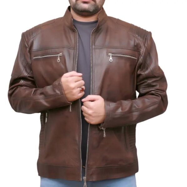 Vintage Streetwear Retro motoros bőrkabát - Image 8