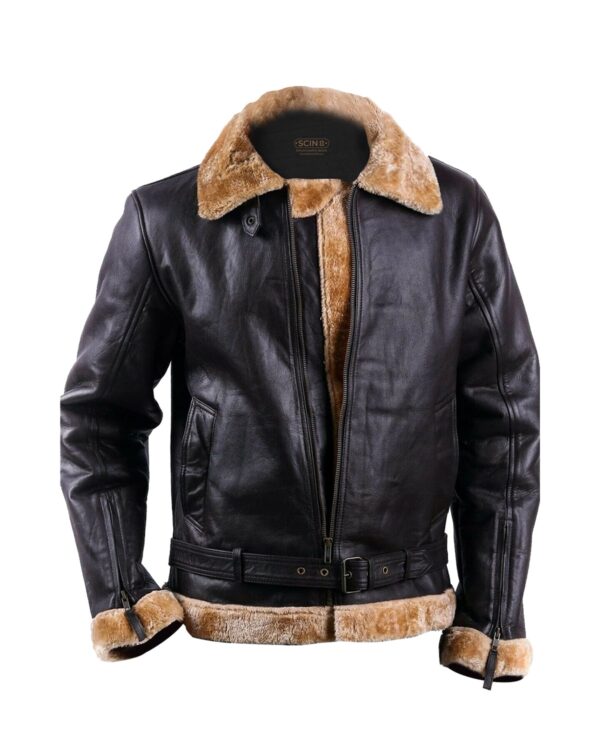 Férfi Aviator báránybőr Shearling bőrkabát