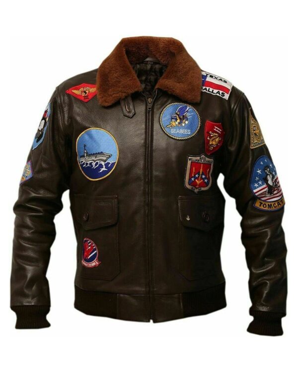 Férfi Aviator Tom Cruise báránybőr bőrdzseki