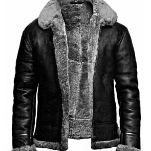 Férfi RAF Aviator Pilot Flying B3 bomber bőrkabát