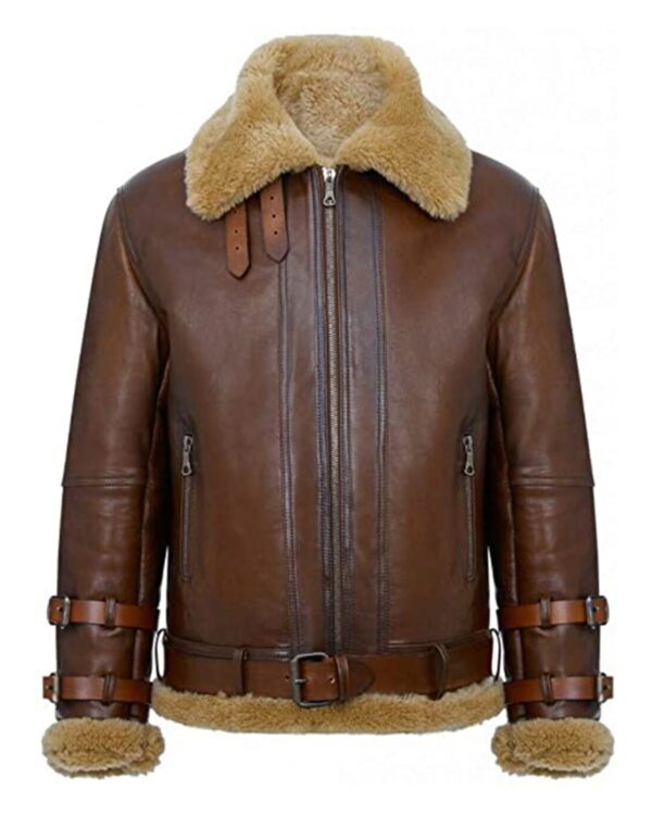 Férfi Airforce RAF B3 Aviator bőrkabát