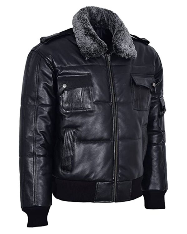 Rafael Puffer Bomber bőrkabát - Image 3