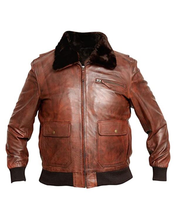 Férfi G-1 Navy Bomber Aviator bőrkabát