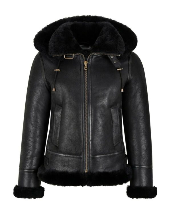 Női B3 Bomber Shearling bőrdzseki