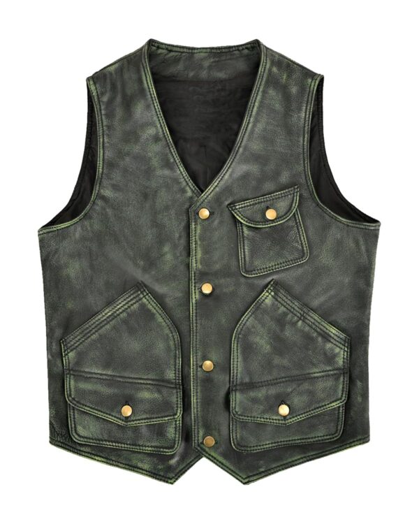Lester Distressed bőrmellény