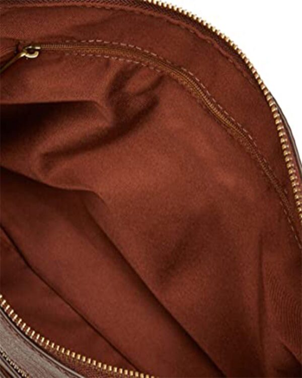 Női barna állítható/levehető Crossbody valódi bőrtáska a BUNERI-től - Image 3