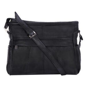 Női valódi bőr Crossbody fekete táska a BUNERI-től