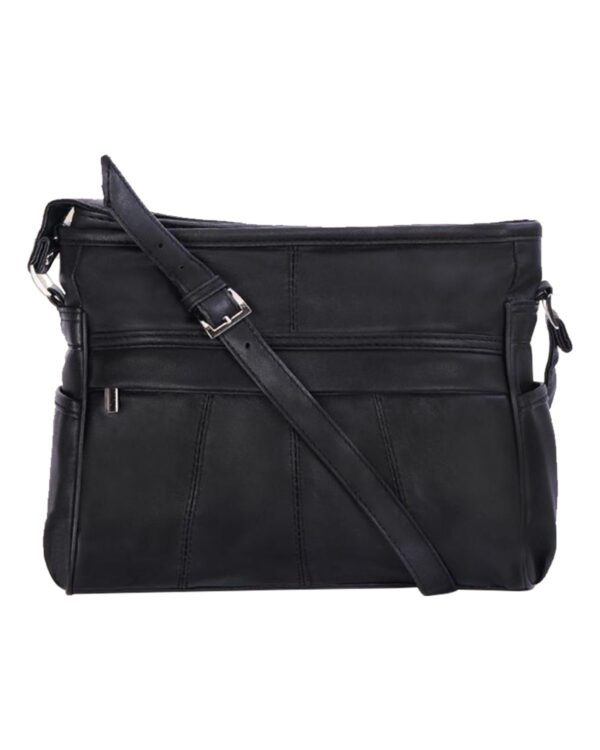 Női valódi bőr Crossbody fekete táska a BUNERI-től