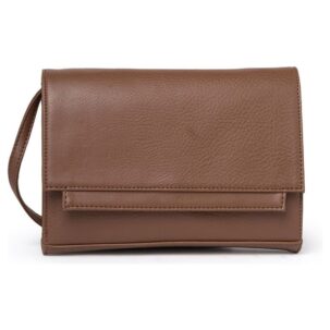Női Slim Fit valódi bőr barna Crossbody táska a BUNERI-től
