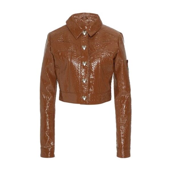 Barna Cowboy Patent műbőr felső