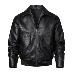 Műbőr Aviator Jacket Flight Bomber dzseki