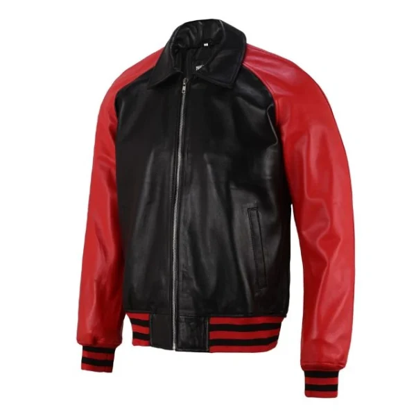Férfi báránybőr Bomber Baseball Varsity kabát